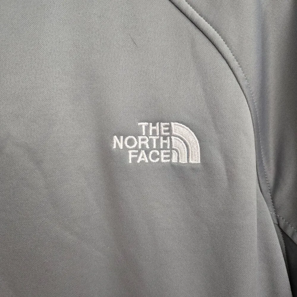 The North Face Men Track Jacket Full Zip Activewear Gray Zip Pockets XL